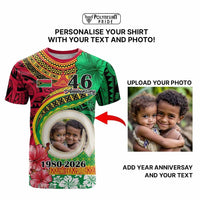 Custom Photo Vanuatu Year Anniversary T Shirt Yumi Indipendens Dei CTM09 - Polynesian Pride