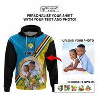 Torba Province Custom Hoodie With Photo Vanuatuan Boar's Tusk Flag Multicolored CTM09 - Polynesian Pride