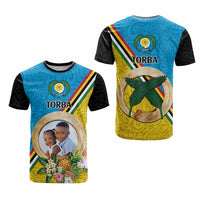 Torba Province Custom T Shirt With Photo Vanuatuan Boar's Tusk Flag Multicolored CTM09 - Polynesian Pride