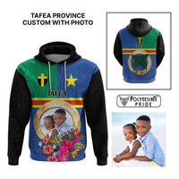 Tafea Province Custom Hoodie With Photo Vanuatuan Boar's Tusk Flag Multicolored CTM09