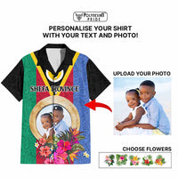 Shefa Province Custom Hawaiian Shirt With Photo Vanuatuan Boar's Tusk Flag Multicolored CTM09 - Polynesian Pride