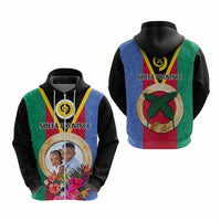 Shefa Province Custom Hoodie With Photo Vanuatuan Boar's Tusk Flag Multicolored CTM09 - Polynesian Pride