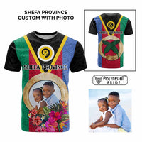 Shefa Province Custom T Shirt With Photo Vanuatuan Boar's Tusk Flag Multicolored CTM09 Multicolor - Polynesian Pride
