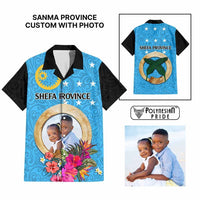 Sanma Province Custom Hawaiian Shirt With Photo Vanuatuan Boar's Tusk Flag Multicolored CTM09 Multicolor - Polynesian Pride