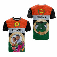 Penama Province Custom T Shirt With Photo Vanuatuan Boar's Tusk Flag Multicolored