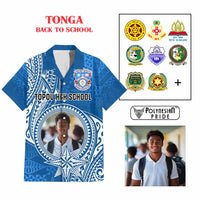 Custom Photo Tonga Back To School Hawaiian Shirt Polynesian Ngatu Tribal