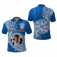 Custom Photo Tonga Back To School Polo Shirt Polynesian Ngatu Tribal CTM09 - Polynesian Pride
