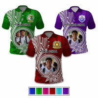 Custom Photo Tonga Back To School Polo Shirt Polynesian Ngatu Tribal CTM09 - Polynesian Pride