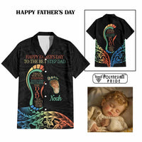 Custom Happy Father's Day - The Best Step Dad Hawaiian Shirt Polynesian Tribal Tatoo CTM09 Multicolor - Polynesian Pride