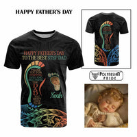 Custom Happy Father's Day - The Best Step Dad T Shirt Polynesian Tribal Tatoo CTM09 Multicolor - Polynesian Pride