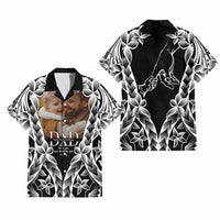 Custom Upload Photo Happy Father's Day - Best Dad Ever Hawaiian Shirt Polynesian Plumeria Tribal Art CTM09 - Polynesian Pride