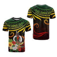 Personalized Photo Polynesian T Shirt Flower With Coat Of Arms CTM09 - Polynesian Pride