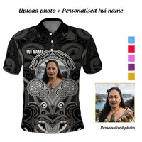 Personalised Aotearoa Iwi Photo Name Polo Shirt Maori Tribal Ethnic Inspired Tradition