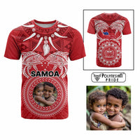 Custom Photo Samoa T Shirt Polynesian Fish Tattoo and Boar Tusk Art