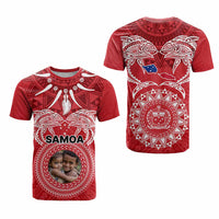 Custom Photo Samoa T Shirt Polynesian Fish Tattoo and Boar Tusk Art