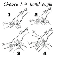 Custom Father's Day Fist Bump Dad and Baby Hands Holding T Shirt - Plumeria Floral Tribal Tattoo Unique