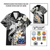 Custom Hawaii Tropical Hawaiian Shirt Hammerhead Shark and Coat of Arm Polynesian Island CTM09 Multicolor - Polynesian Pride