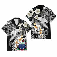 Custom Hawaii Tropical Hawaiian Shirt Hammerhead Shark and Coat of Arm Polynesian Island CTM09 - Polynesian Pride