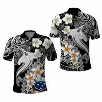 Custom Hawaii Tropical Polo Shirt Hammerhead Shark and Coat of Arm Polynesian Island CTM09 - Polynesian Pride