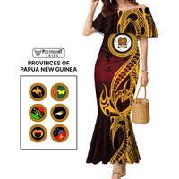 Custom Provinces of Papua New Guinea Mermaid Dress Bird of Paradise Polynesian Tribal CTM09 Women Multicolor - Polynesian Pride