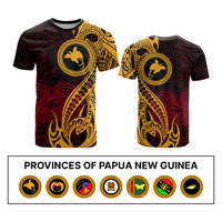 Custom Provinces of Papua New Guinea T Shirt Bird of Paradise Polynesian Tribal - Polynesian Pride