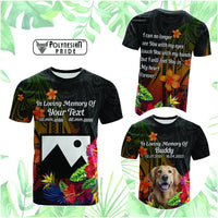 Custom Photo In Loving Memory T Shirt Polynesian Memorial Gift For Family And Pet Lovers