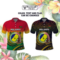Custom Vanuatu Provinces Polo Shirt Coat Of Arms Mix Flag - Polynesian Pride