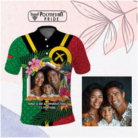 Custom Photo Vanuatu Family Day Polo Shirt Vanuatuan Sand Drawing Family Is Everything