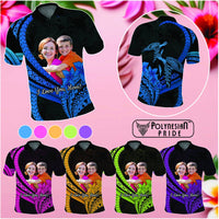Custom Photo Polynesia Mother's Day Polo Shirt Polynesian Pattern Tropical Vibes