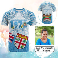 Custom Photo Fiji Day 1970 T Shirt Proud To Be A Fijian Tapa Pattern