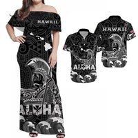 Hawaii King Kamehameha Aloha Hawai'i Nei Matching Dress and Hawaiian Shirt LT2 BLACK - Polynesian Pride
