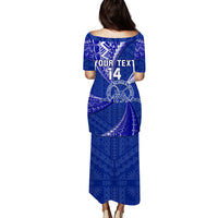 Personalised Tonga Tupou College Puletasi Dress Tongan Ngatu Pattern LT14 - Polynesian Pride