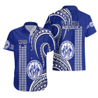 Matching Outfit For Couples Hawaii Waiakea High School Puletasi Dress and Hawaiian Shirt Polynesian Kakau Pattern LT14 - Polynesian Pride