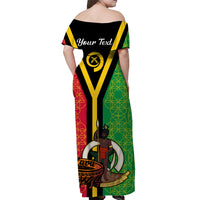 Personalised Vanuatu Kava Bowl Matching Hawaiian Shirt and Dress Sand Drawing Flag LT14 - Polynesian Pride