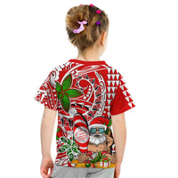 Hawaii Mele Kalikimaka Santa Claus Beach T Shirt KID LT6 - Polynesian Pride