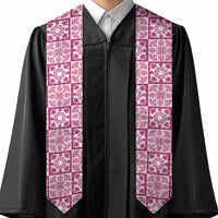 Akala Palaka Quilt Hawaii Graduation Stole Hawaiian Tropical Monstera Sea Turtle
