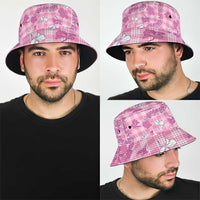 Alaka Aloha Hawaii Bucket Hat Plumeria Lei With Palaka Motif LT14 - Polynesian Pride