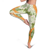 Aloha Festive Hawaii Leggings Mokihana - Maile Leis in Muted Summer LT7 - Polynesian Pride