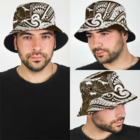 Aloha Hawaii Kalo Pikake Lei Bucket Hat Chest Tattoo Gold Hawaiian Pattern