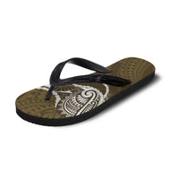 Aloha Hawaii Kalo Pikake Lei Flip Flops Chest Tattoo Gold Hawaiian Pattern LT14 - Polynesian Pride