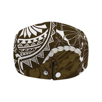 Aloha Hawaii Kalo Pikake Lei Jeff Hat Chest Tattoo Gold Hawaiian Pattern