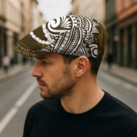 Aloha Hawaii Kalo Pikake Lei Jeff Hat Chest Tattoo Gold Hawaiian Pattern