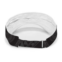 Aloha Hawaii Kalo Pikake Lei Sun Visor Cap Chest Tattoo Black Hawaiian Pattern