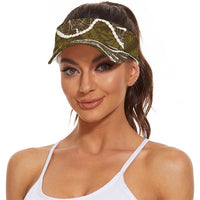 Aloha Hawaii Kalo Pikake Lei Sun Visor Cap Chest Tattoo Gold Hawaiian Pattern LT14 - Polynesian Pride