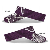Aloha Hawaii Kalo Pikake Lei Sun Visor Cap Chest Tattoo Purple Hawaiian Pattern