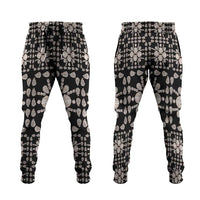 Aloha Hawaii Shell Quilt Jogger Pants Seamless Style LT14 Black - Polynesian Pride
