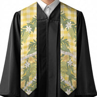 Aloha Puakenikeni Anthurium Pikake Lei Graduation Stole Gold Hawaiian Palaka Pattern LT9 - Polynesian Pride