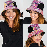 Aloha Vintage Hibiscus Lei Seamless Pattern Bucket Hat LT9 - Polynesian Pride