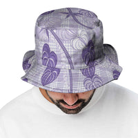 Anthurium Pikake Ti Leaf Palaka Bucket Hat Purple Version