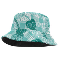 Anthurium Pikake Ti Leaf Palaka Bucket Hat Turquoise Version
